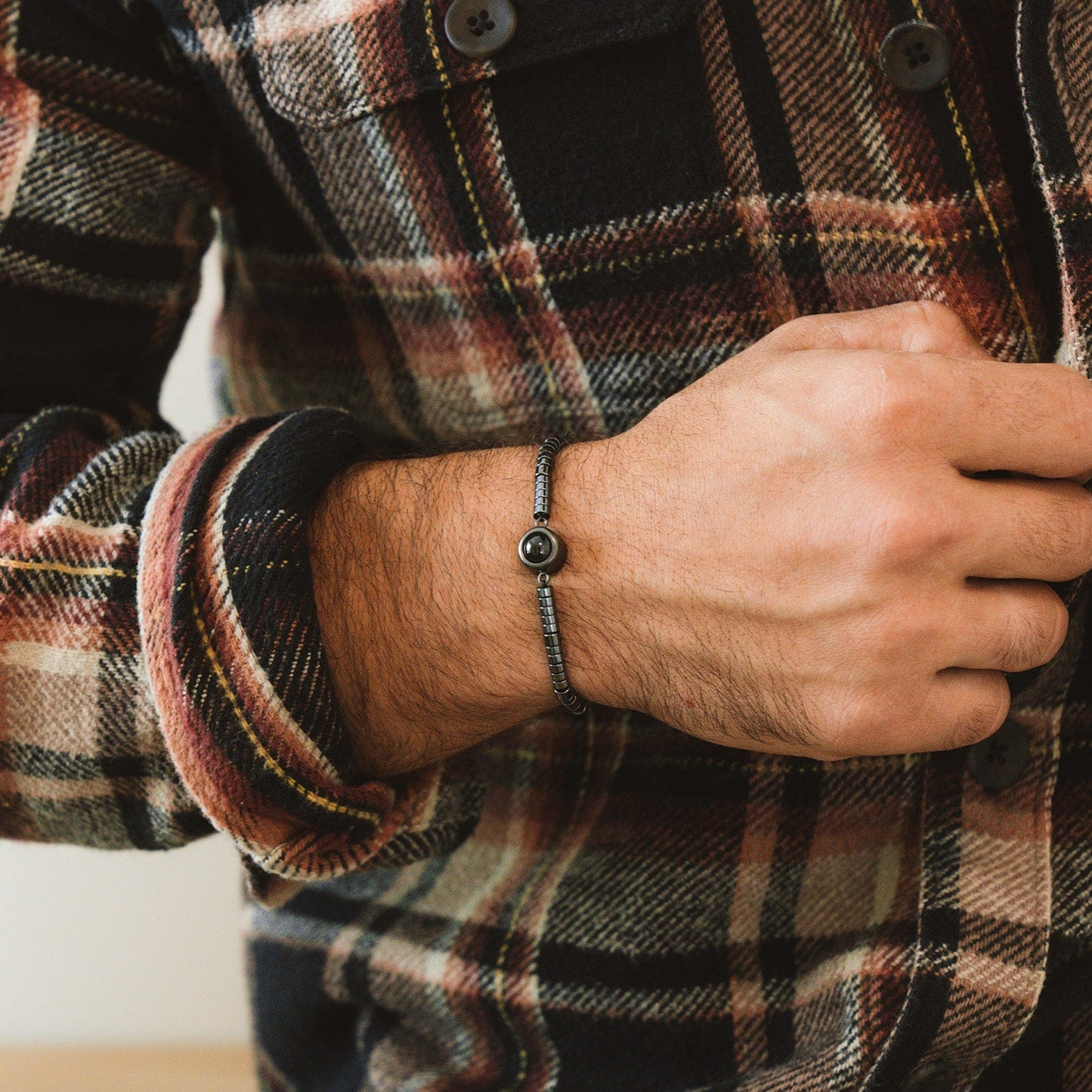 Personalized Beaded Photo Bracelet - Relive Your Memory