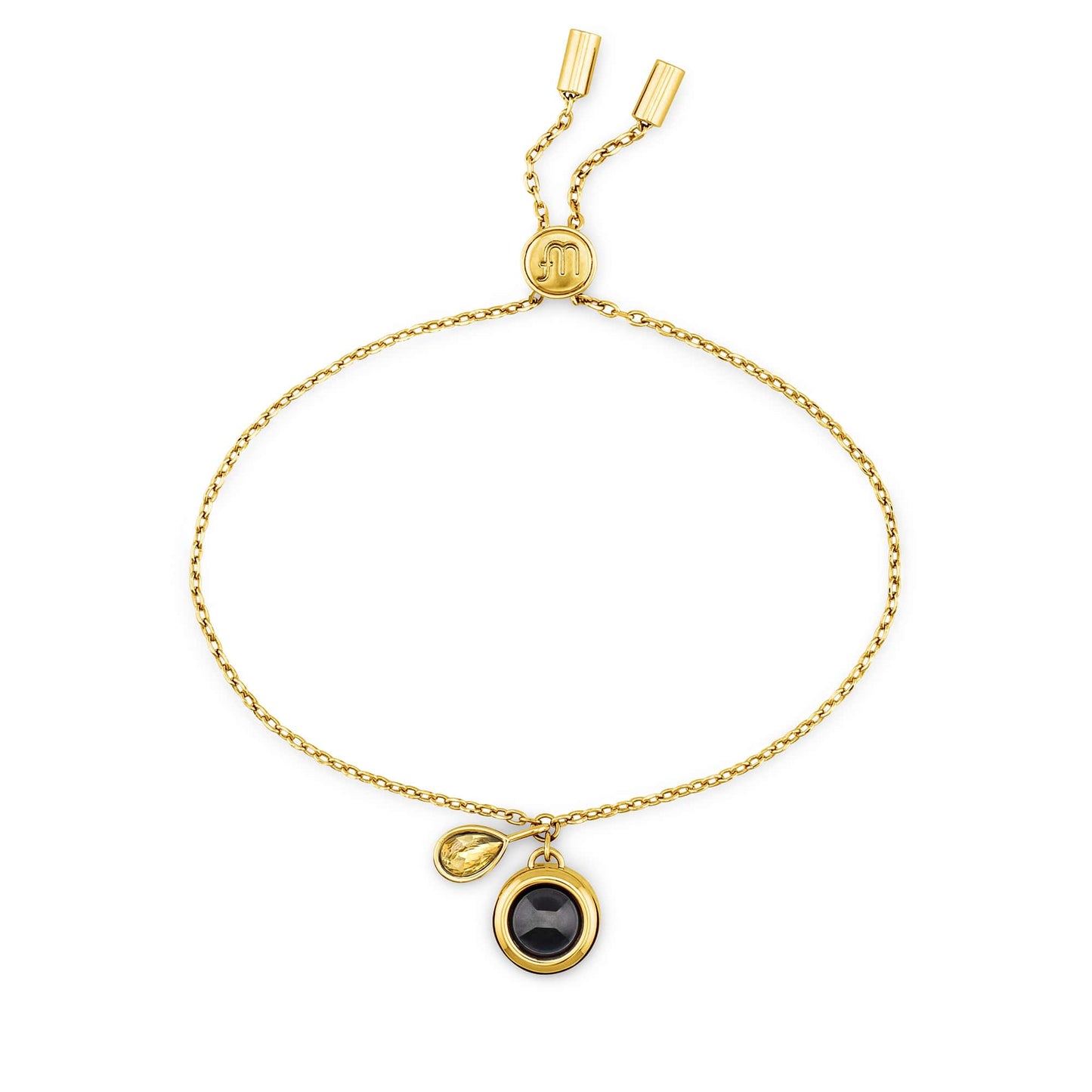 Personalized Birthstone Slider Bracelet - Relive Your Memory