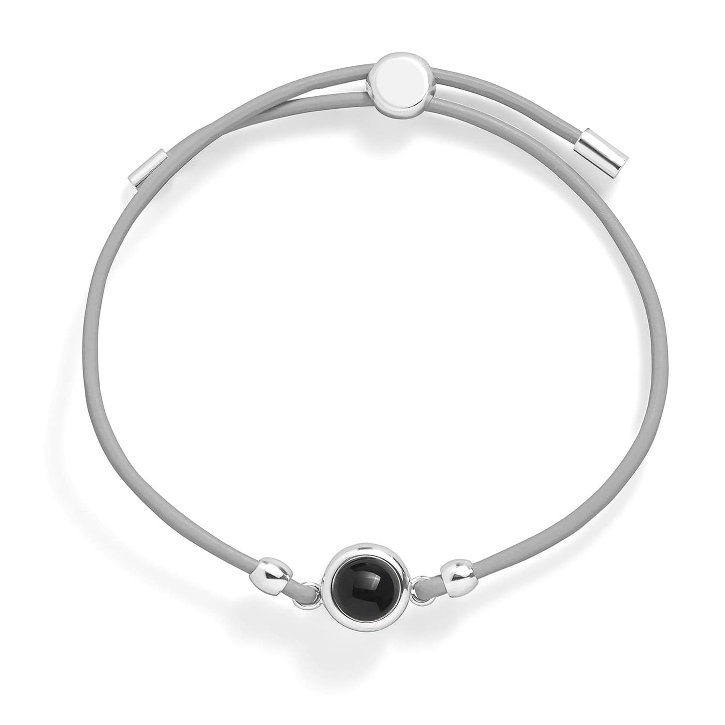 Personalized Leather Slider Photo Bracelet - Relive Your Memory