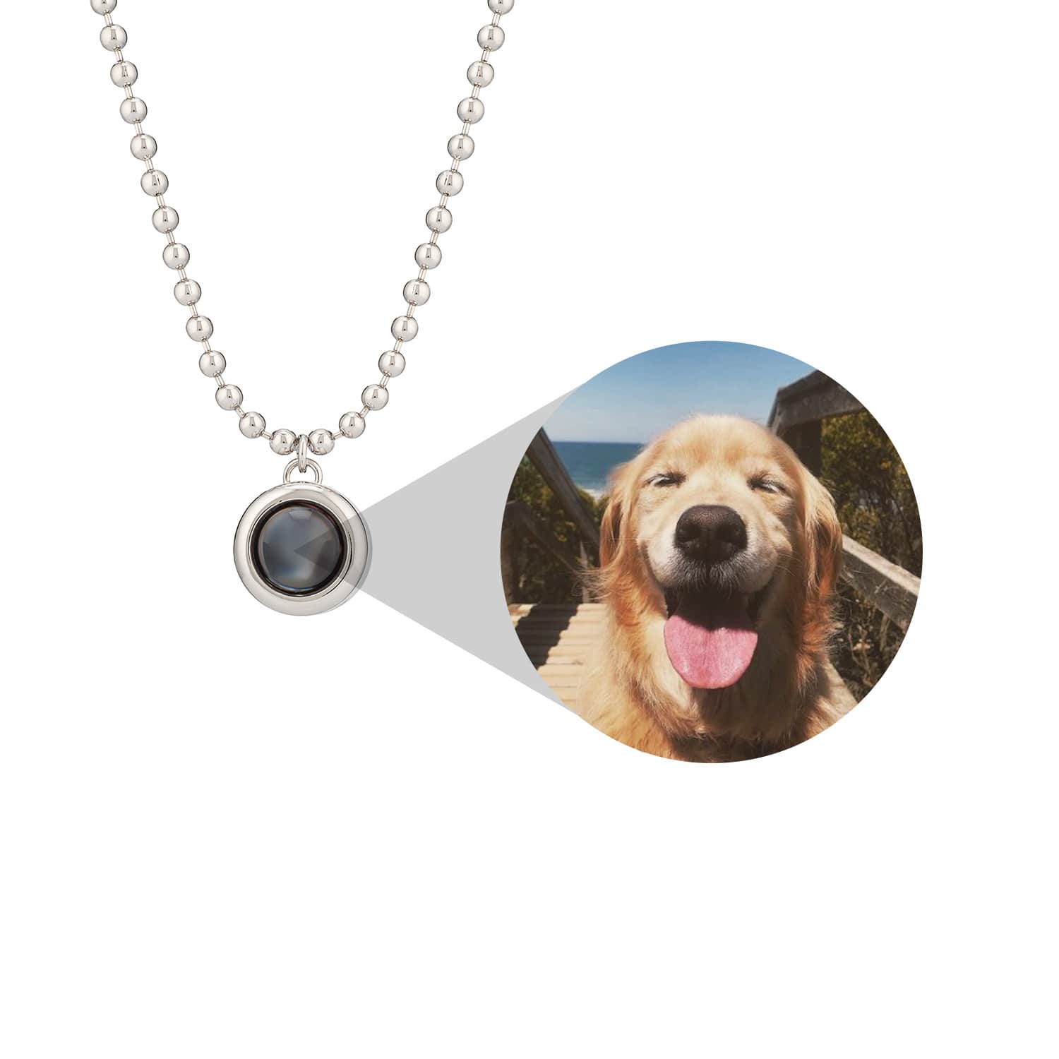 Personalized Ball Shot Photo Necklace - Relive Your Memory
