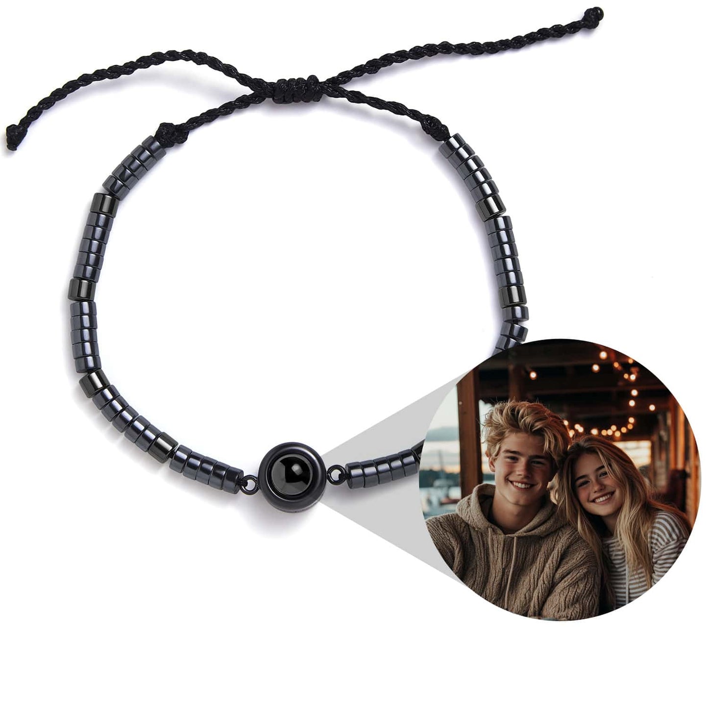 Personalized Beaded Photo Bracelet - Relive Your Memory