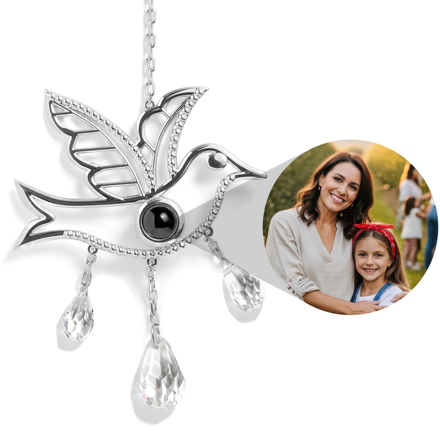 Personalized Cardinal Photo Sun Catcher - Relive Your Memory