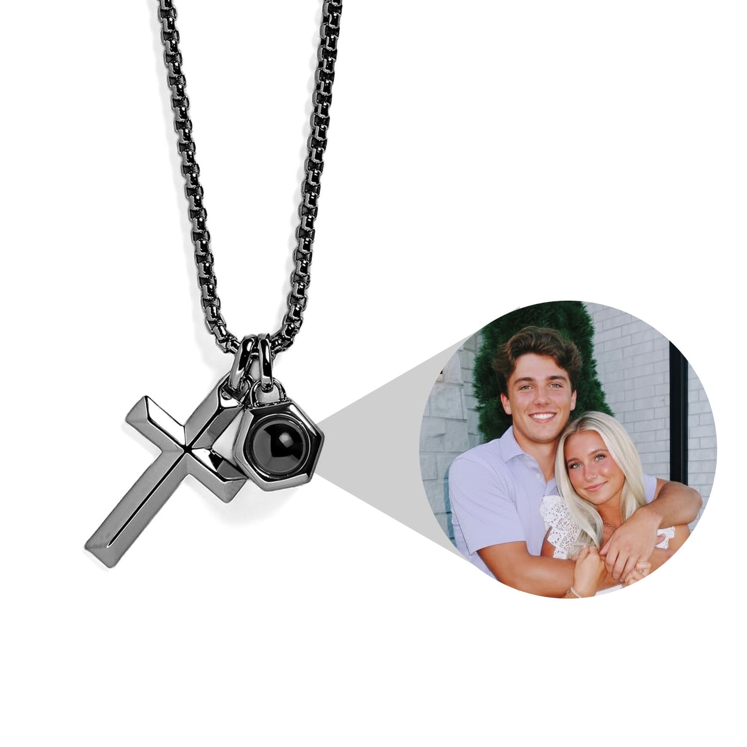Personalized Cross Photo Necklace - Relive Your Memory