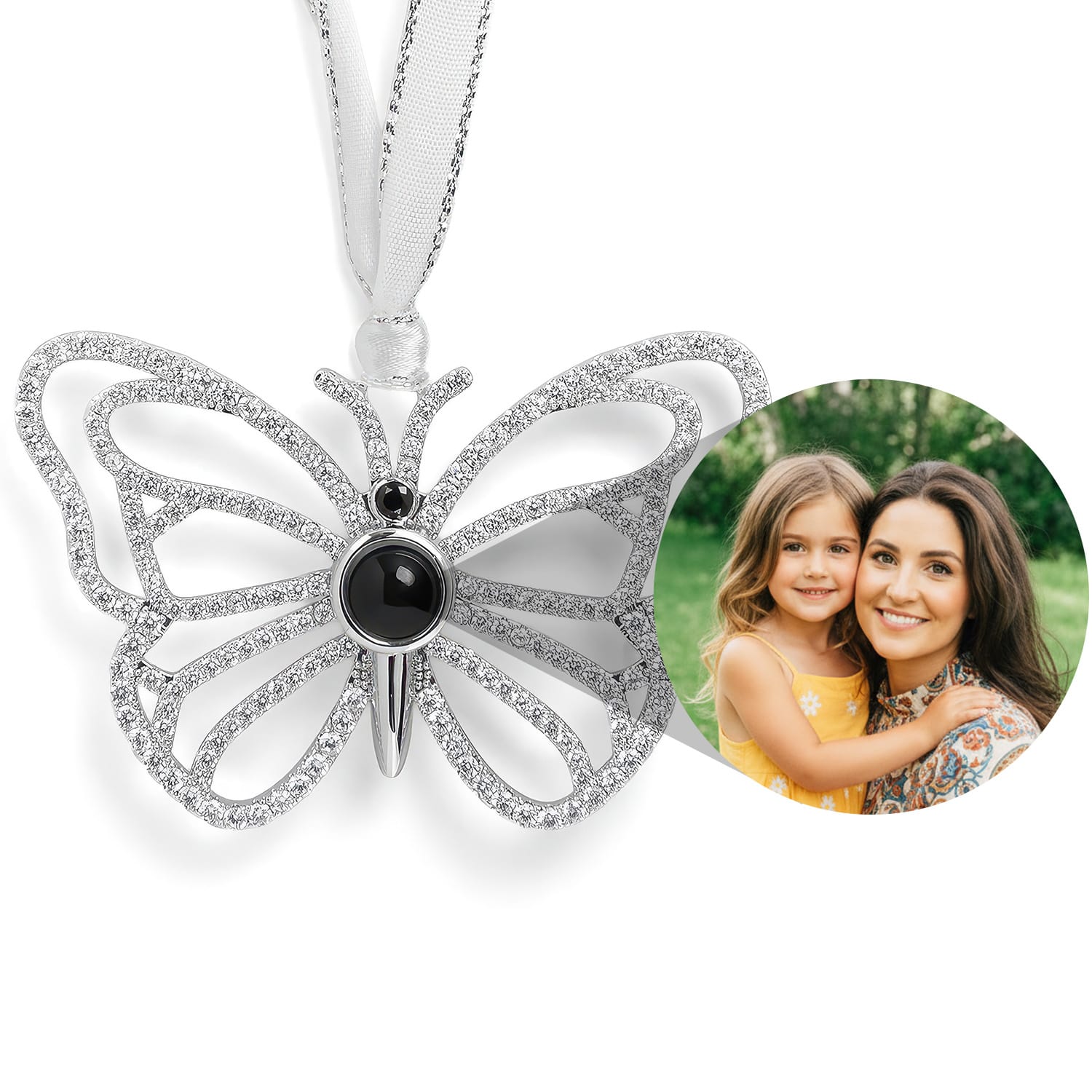Personalized Butterfly Photo Ornament - Relive Your Memory