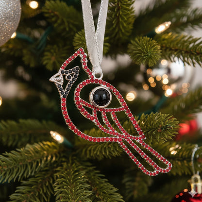 Personalized Cardinal Photo Ornament - Relive Your Memory