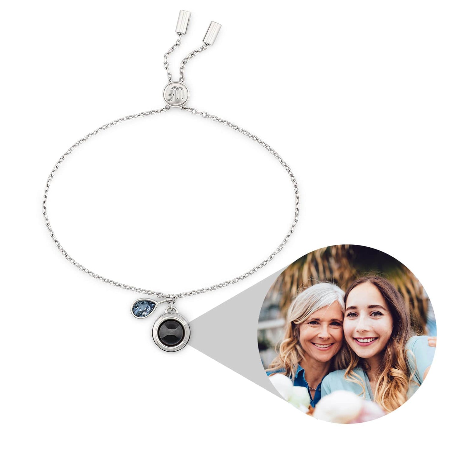 Personalized Birthstone Slider Bracelet - Relive Your Memory