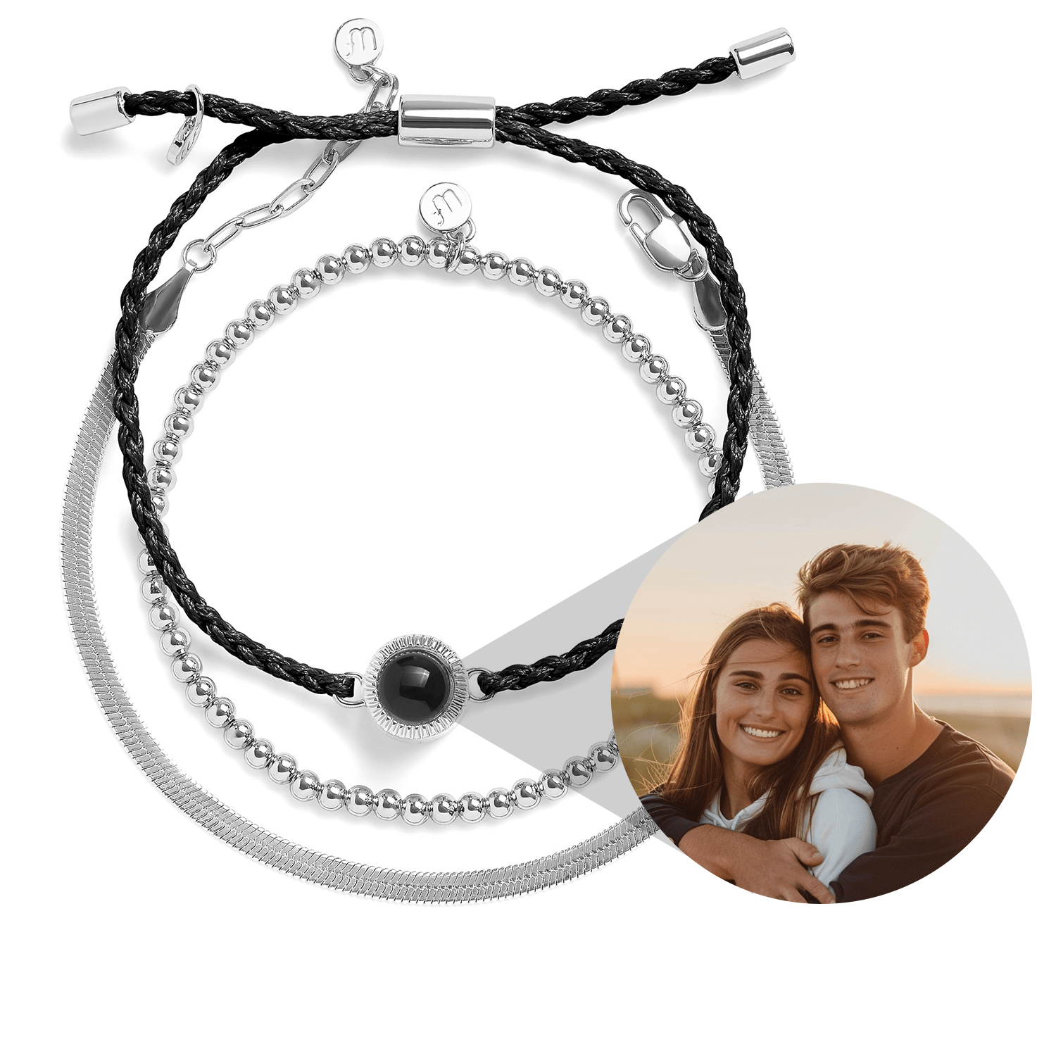 Personalized Stack Photo Bracelet - Relive Your Memory