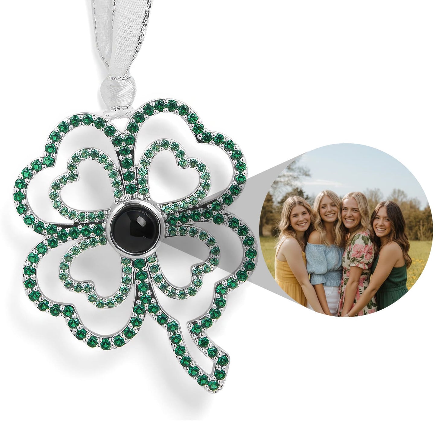 Personalized Clover Photo Ornament - Relive Your Memory