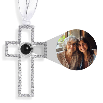 Personalized Cross Photo Ornament - Relive Your Memory