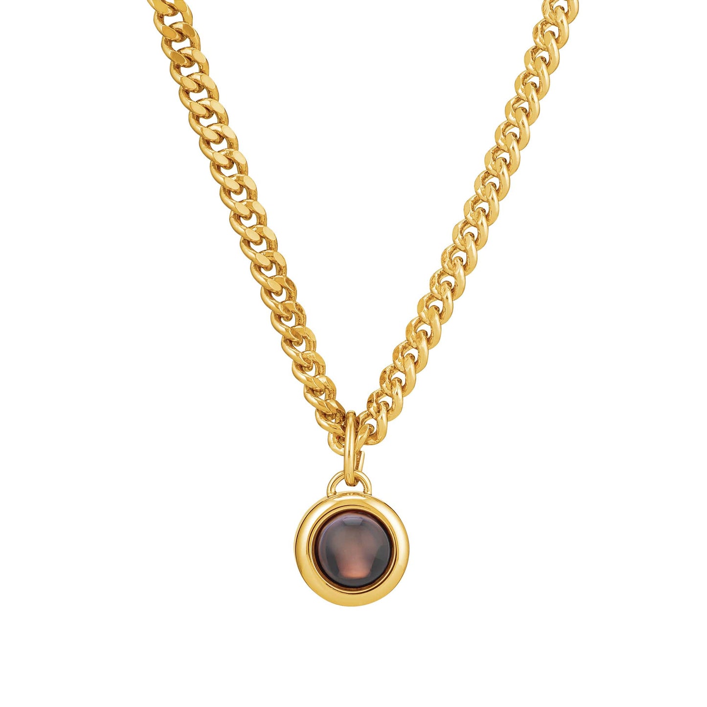 Personalized Curb Chain Photo Necklace - Relive Your Memory