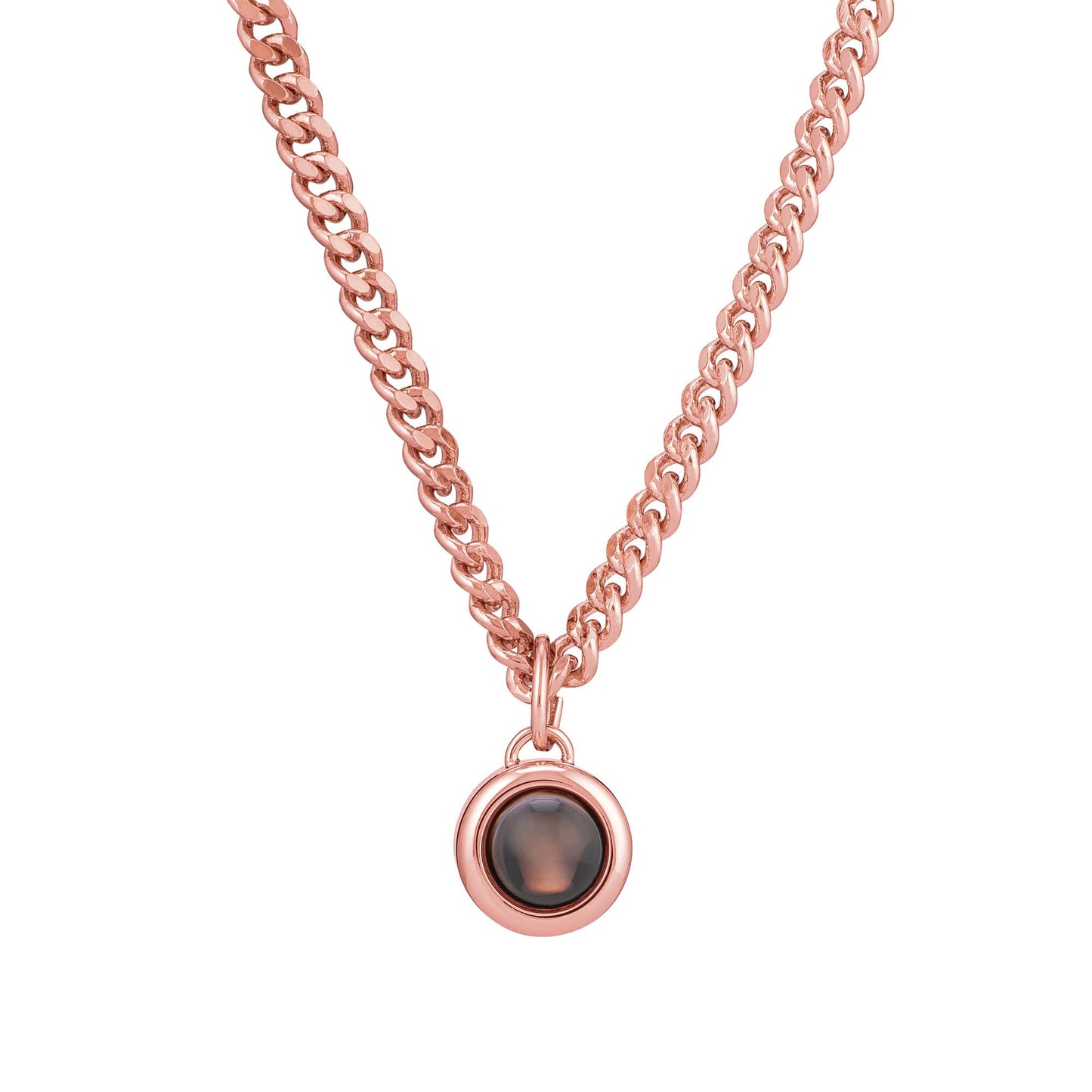 Personalized Curb Chain Photo Necklace - Relive Your Memory