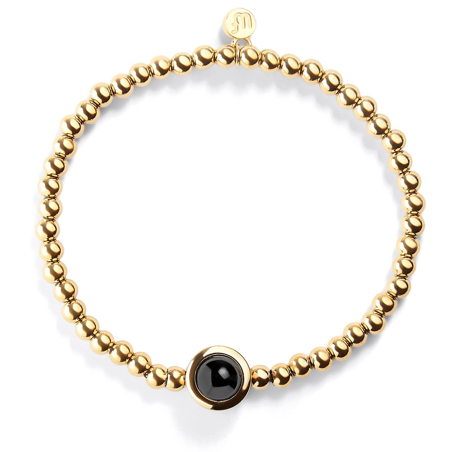 Personalized Circle Photo Stretch Bracelet - Relive Your Memory