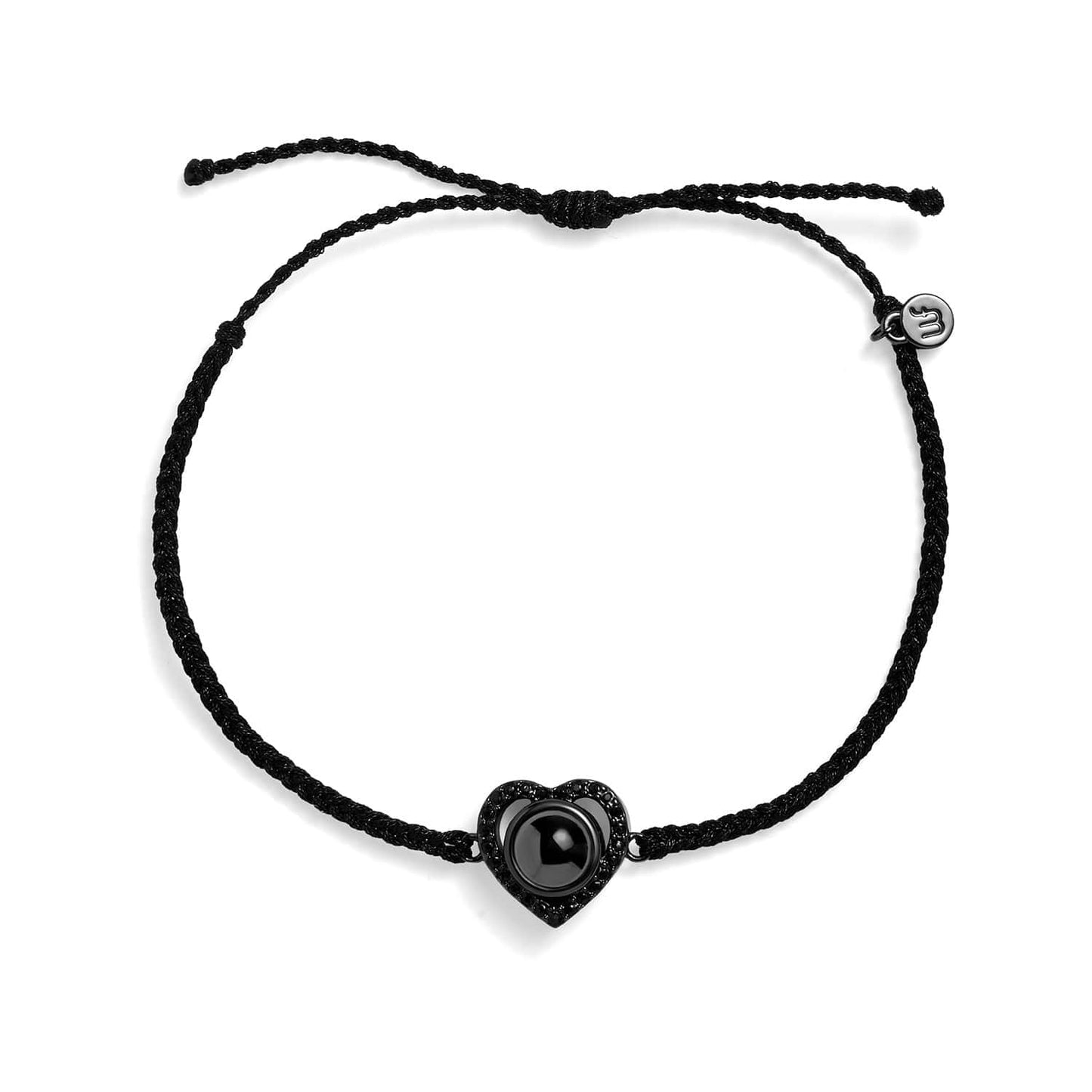 Personalized Pavé Heart Photo Bracelet - Relive Your Memory