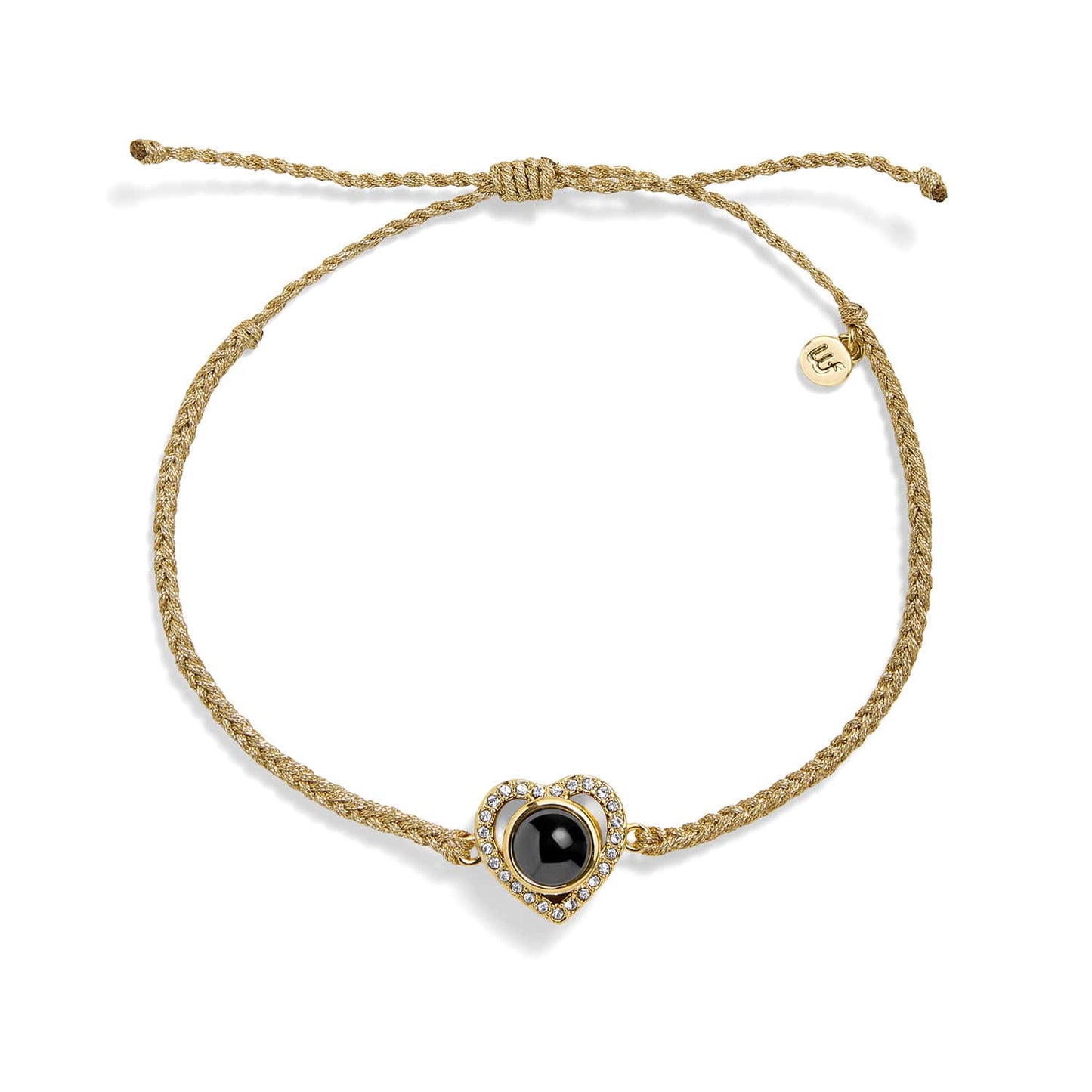 Personalized Pavé Heart Photo Bracelet - Relive Your Memory