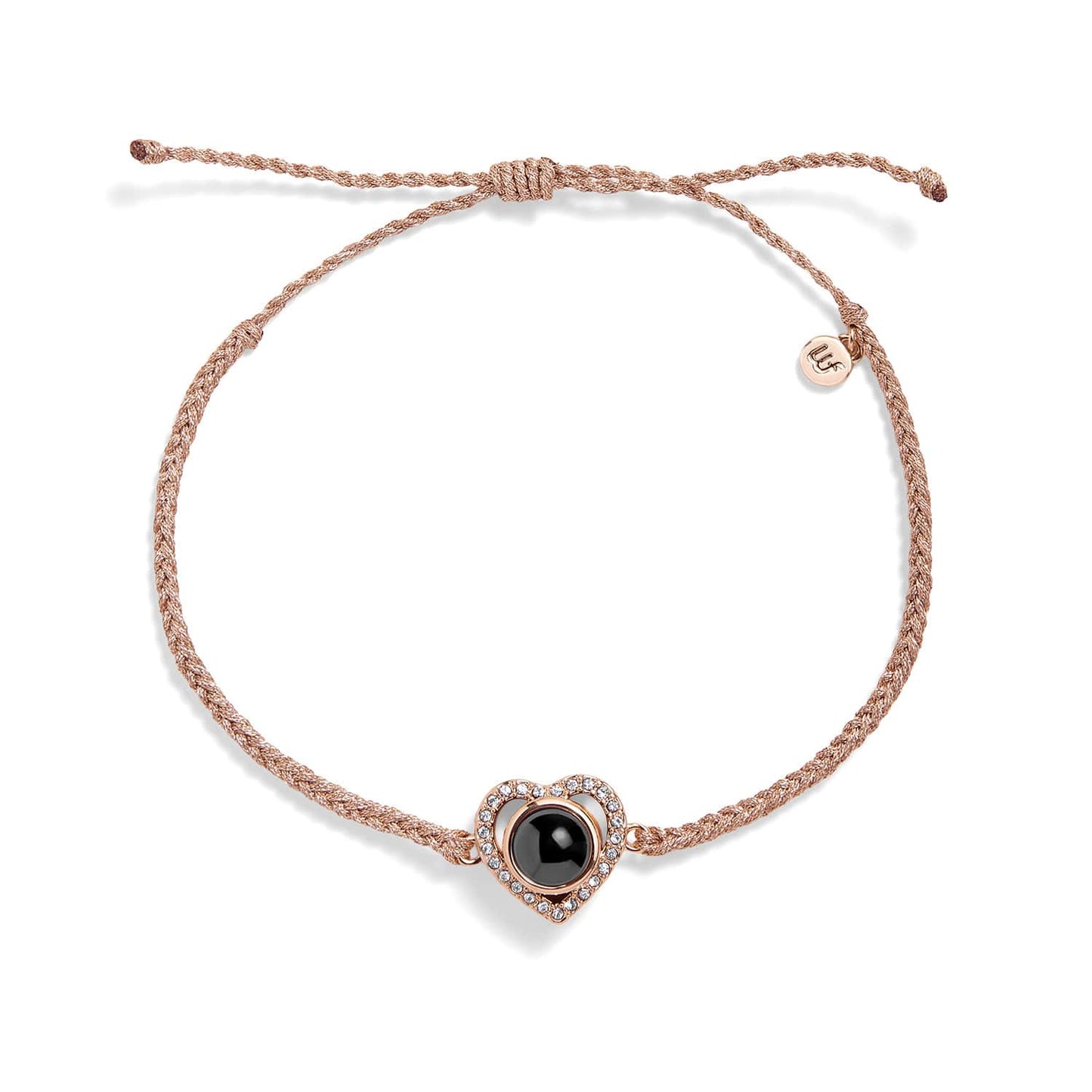 Personalized Pavé Heart Photo Bracelet - Relive Your Memory