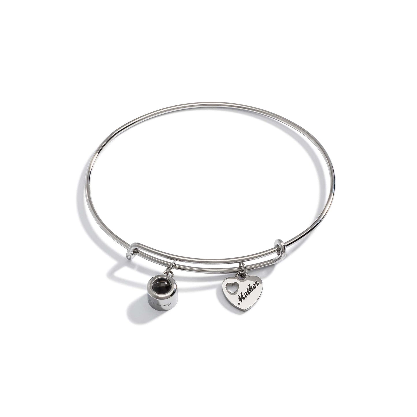 Personalized Photo Bangle With Mother Charm - Relive Your Memory