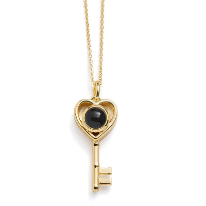 Personalized Heart Key Necklace - Relive Your Memory