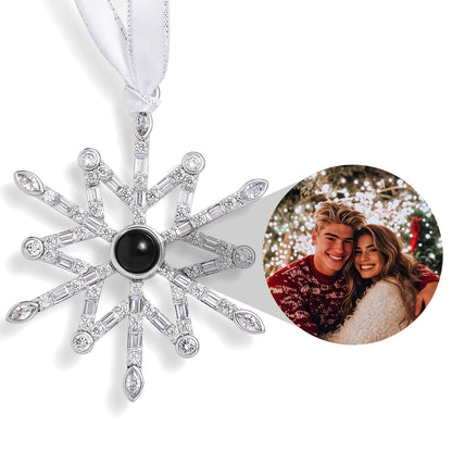 Personalized Nordic Snowflake Photo Ornament - Relive Your Memory