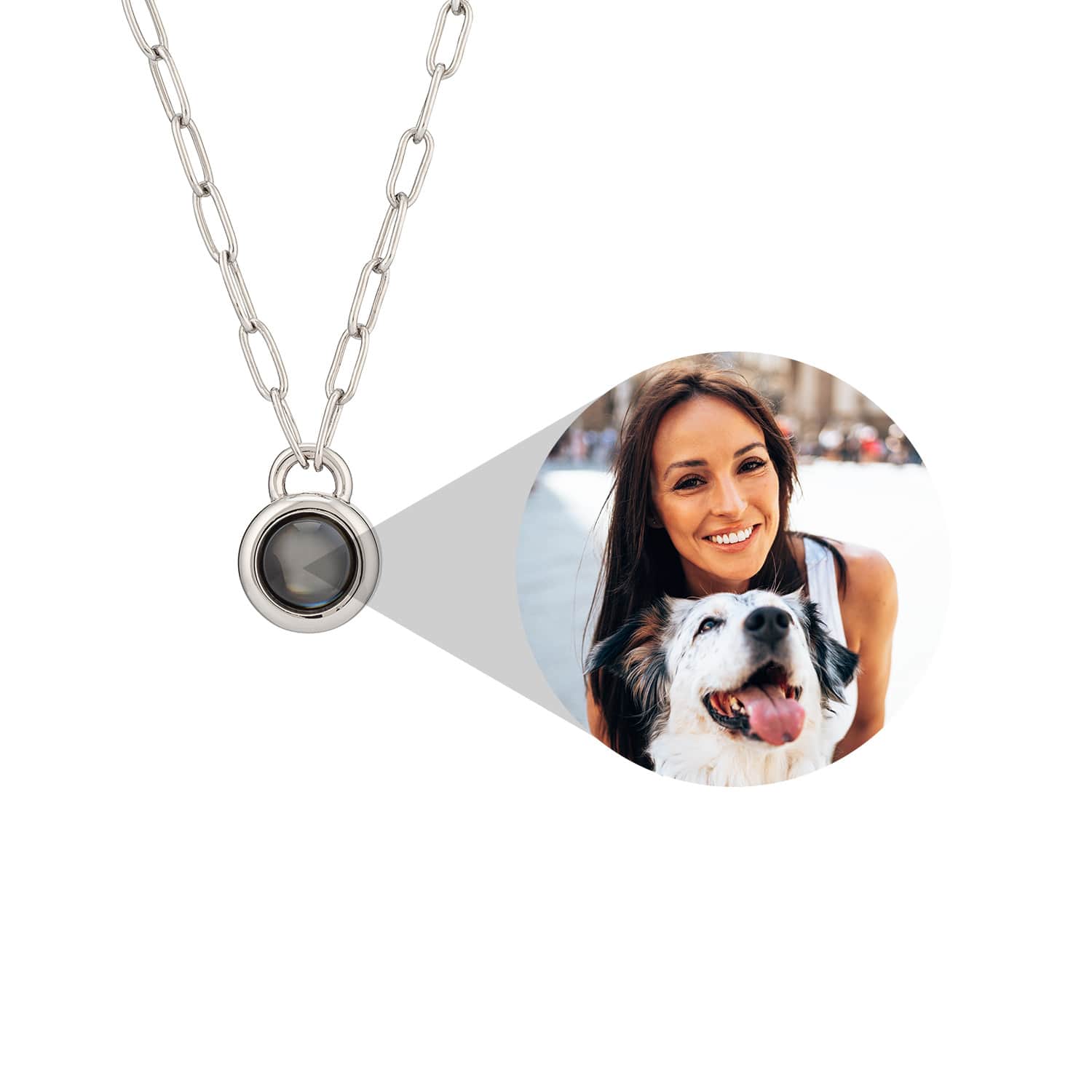 Personalized Paper Clip Chain Photo Necklace - Relive Your Memory