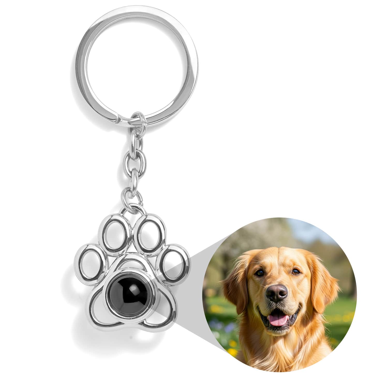 Personalized Paw Photo Keychain - Relive Your Memory