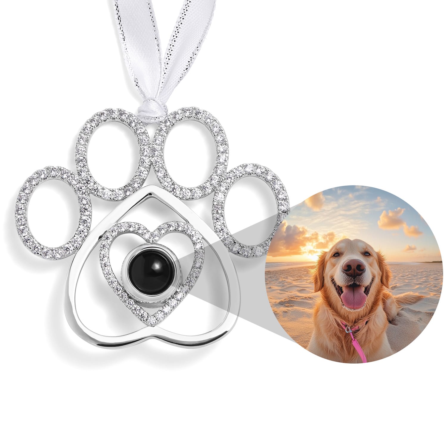 Personalized Paw Photo Ornament - Relive Your Memory