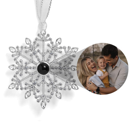 Personalized Ornate Snowflake Photo Ornament - Relive Your Memory