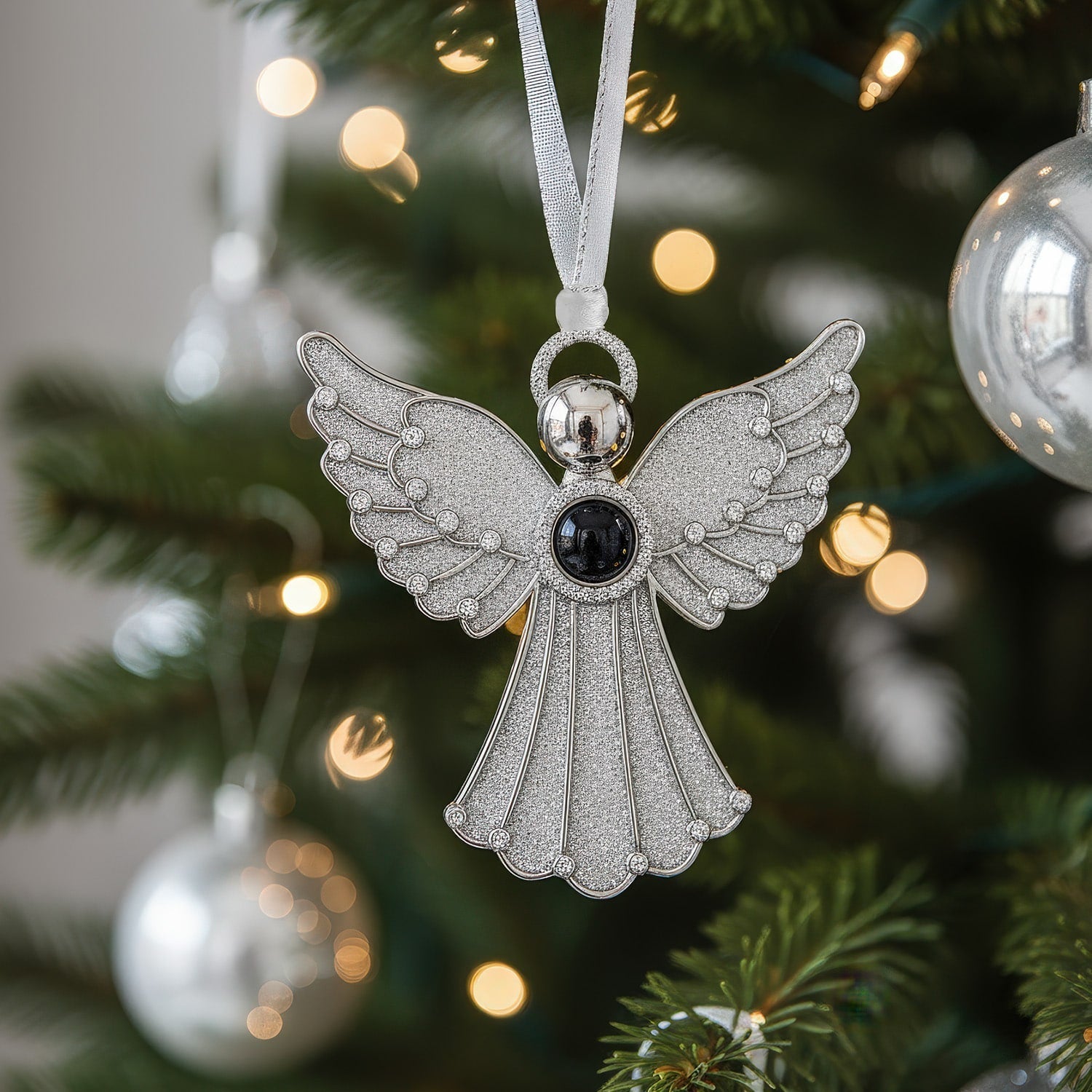 Personalized Glimmering Angel Photo Ornament - Relive Your Memory
