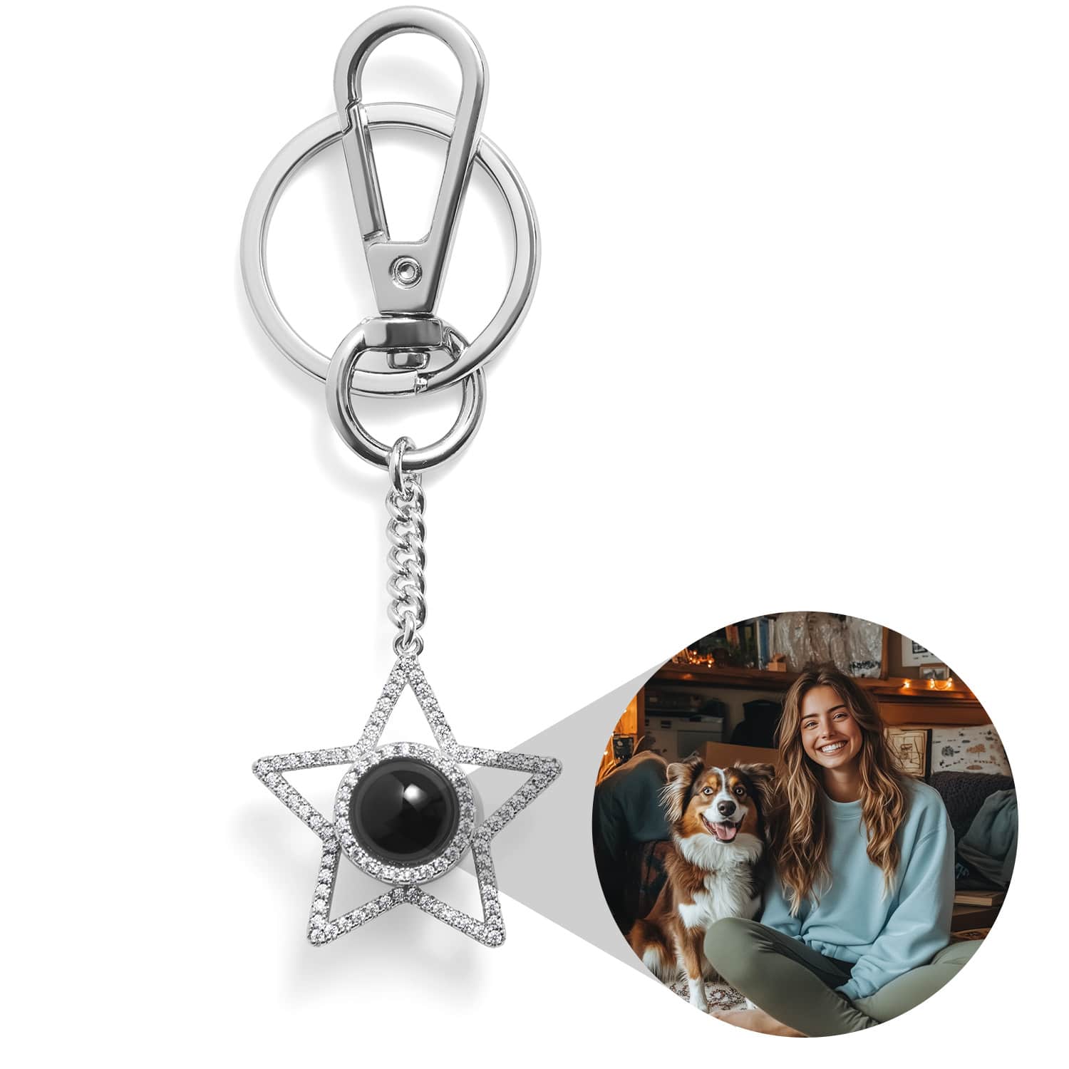 Personalized Star Photo Keychain - Relive Your Memory