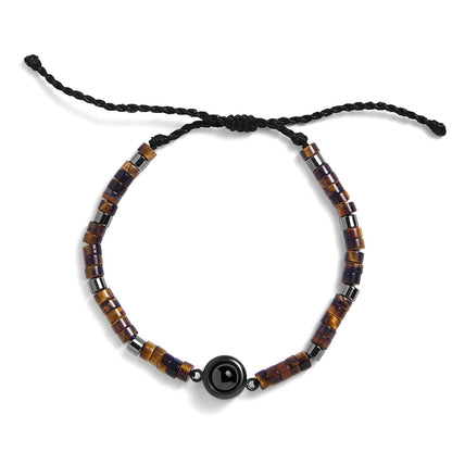 Personalized Beaded Photo Bracelet - Relive Your Memory