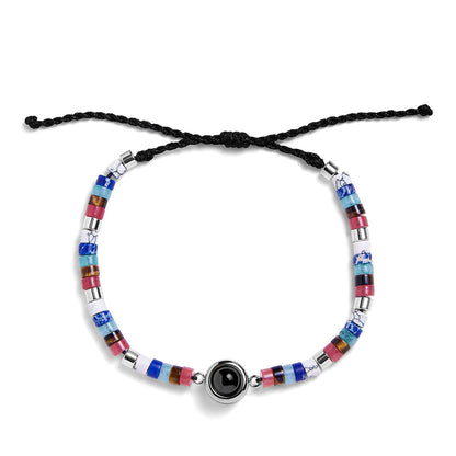 Personalized Beaded Photo Bracelet - Relive Your Memory